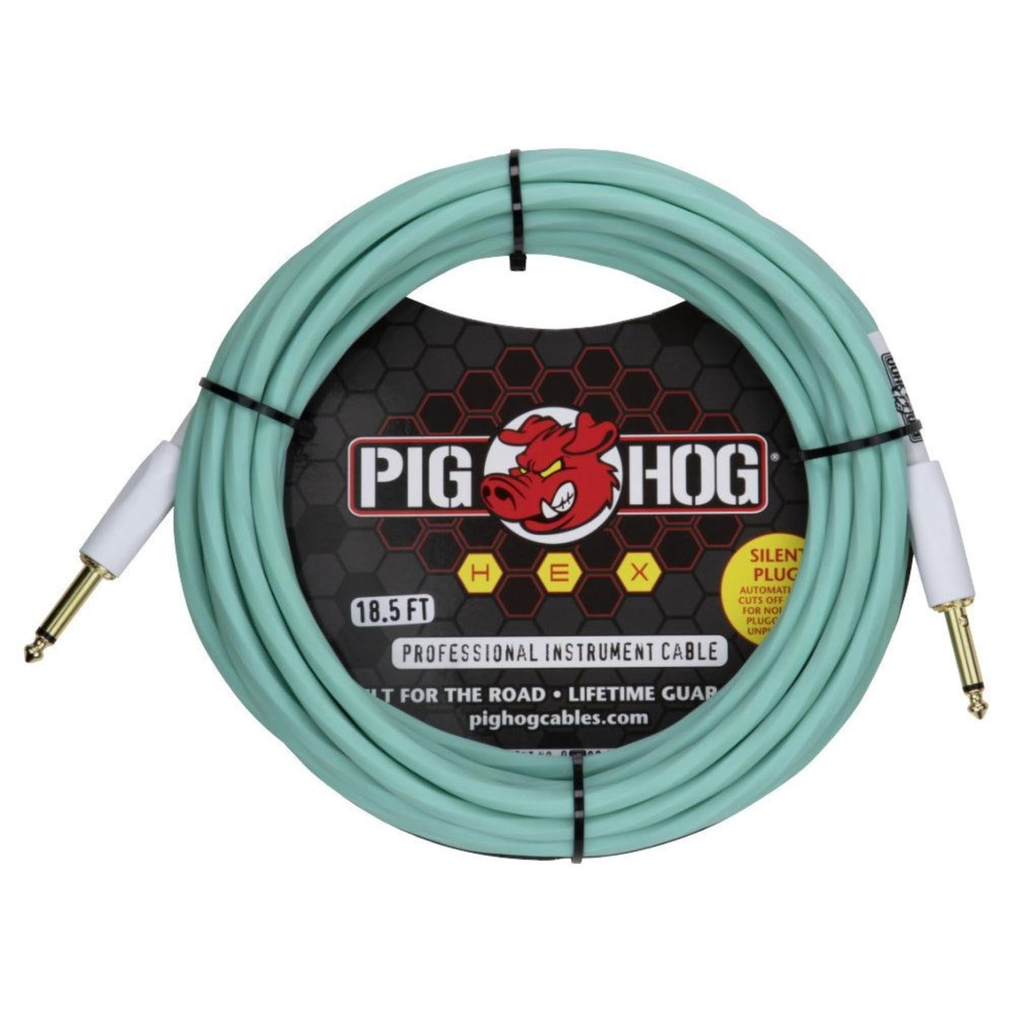 Pig Hog PHSH186SG Hex Series Silent Cable, 18.6ft
