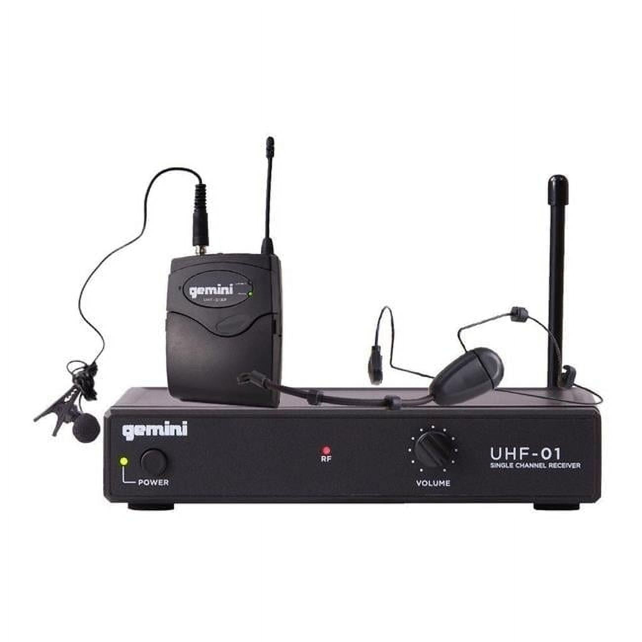 Gemini UHF01HLF3 Single Headset & Lavalier Wireless System