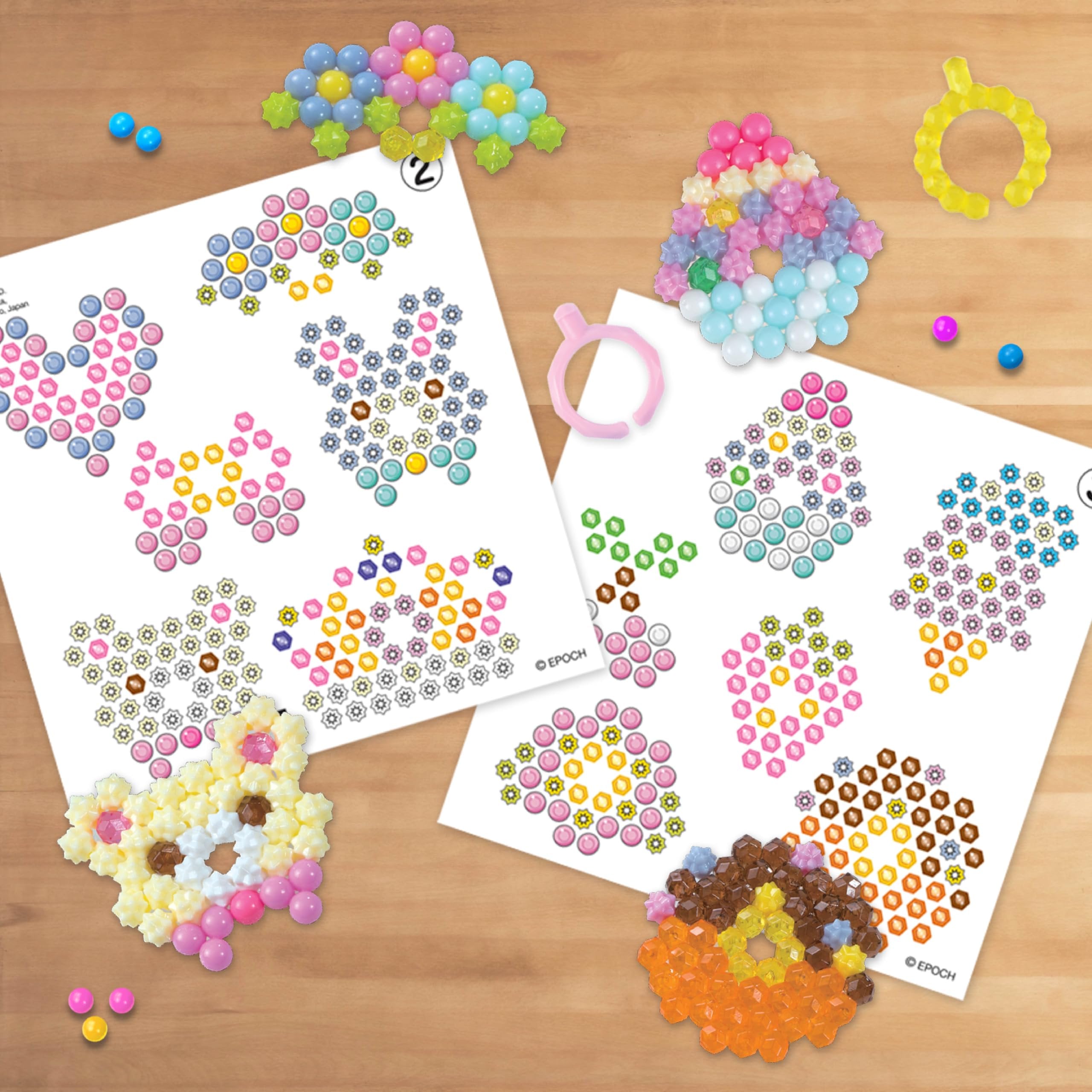 Aquabeads Design & Style Rings Complete Arts & Crafts Bead Kit for Children - Create 10 Unique Wearable Rings