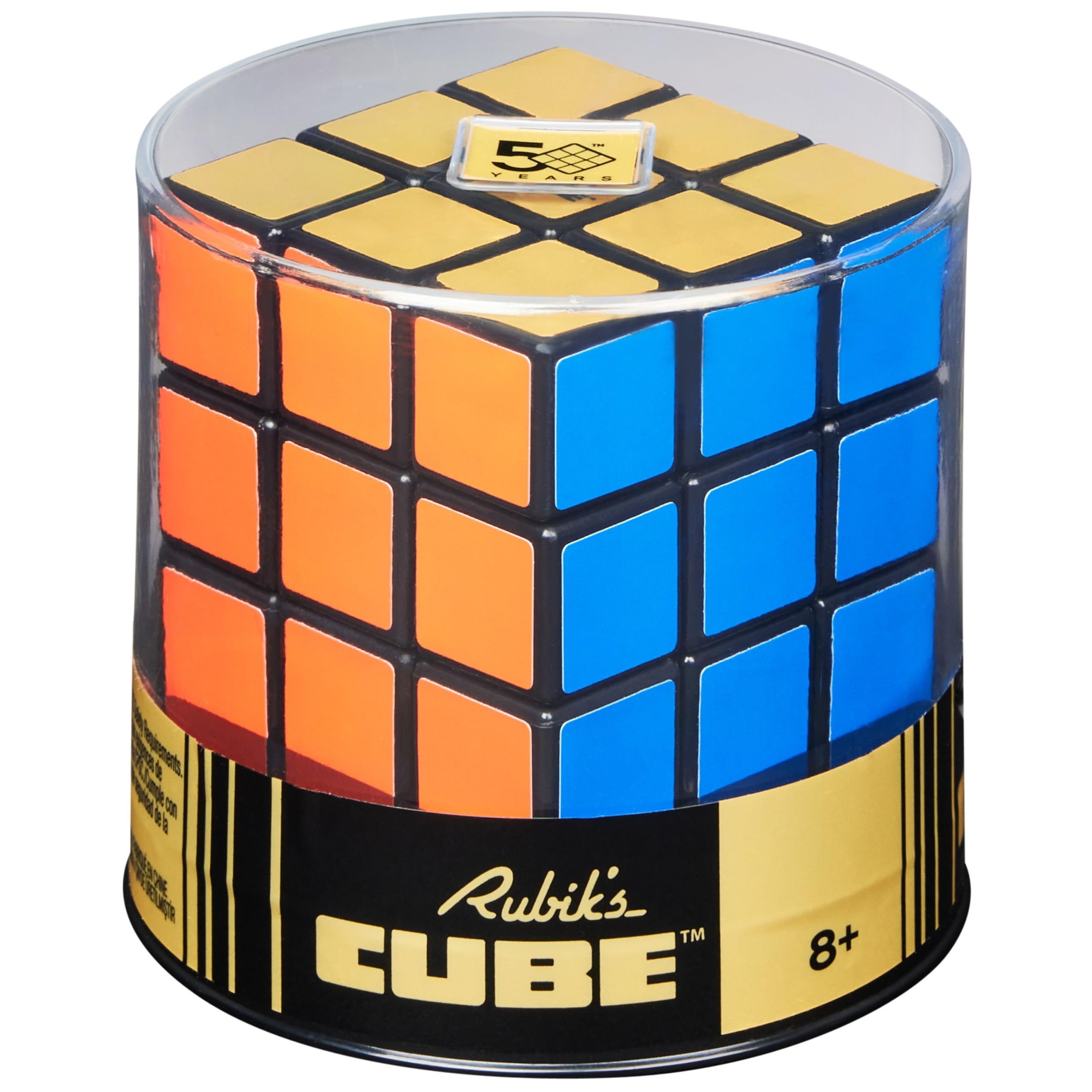 Rubik’s Cube, Special Retro 50th Anniversary Edition, Original 3x3 Cube Collectible & Desk Décor, Problem-Solving Brain Teaser, Fidget Toy, Sensory Puzzle for Adults, Teens, Kids, for Ages 8 & Up