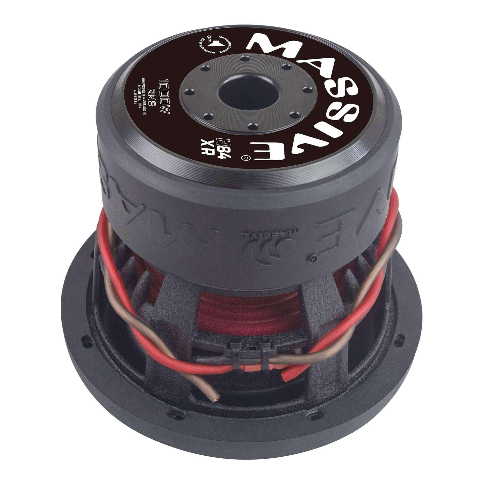 Massive Audio H84XR | 8" 1000 Watts RMS - 2000w MAX Dual 4 Ohm 2.5" V.C. Cast Basket Subwoofer