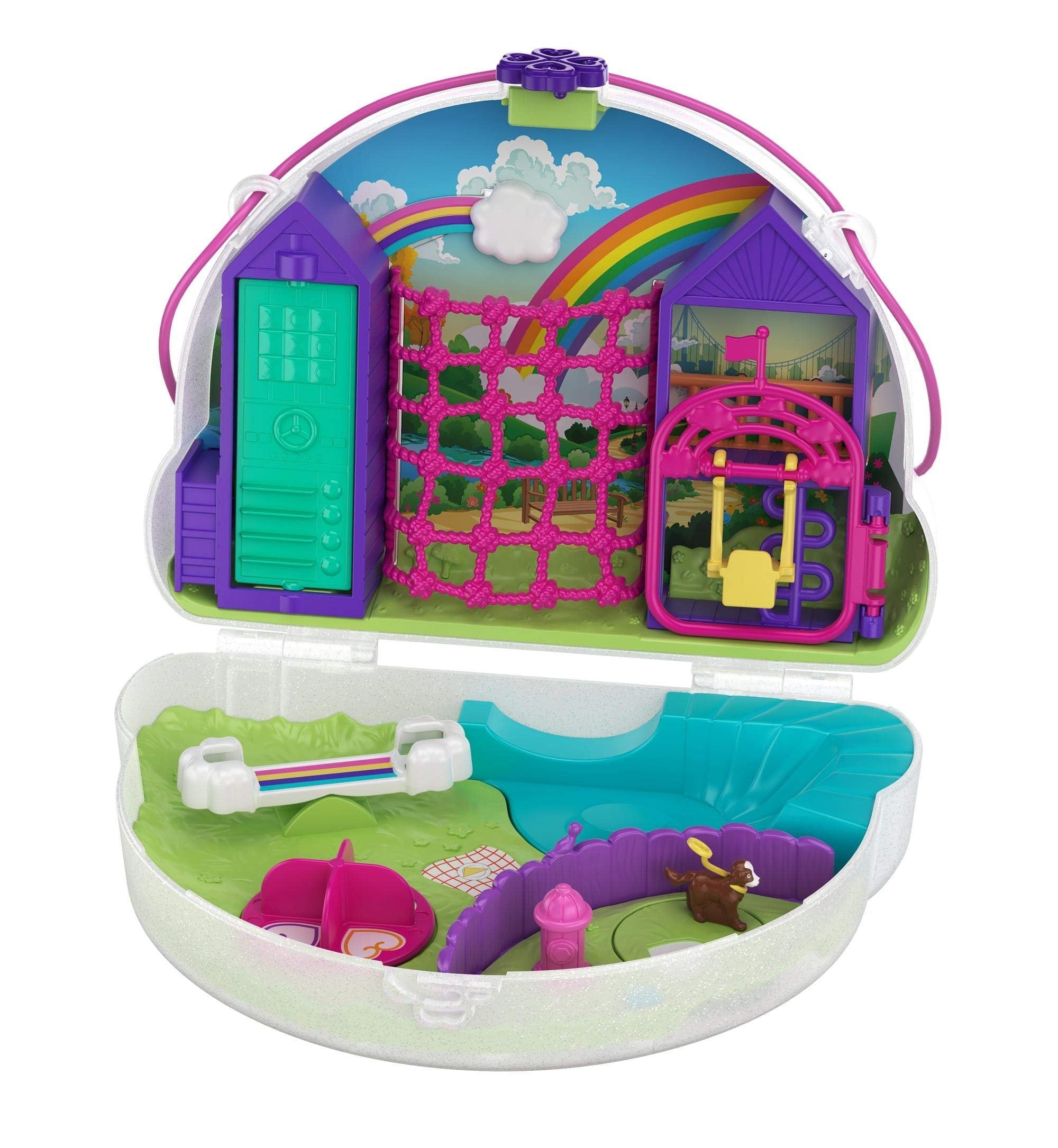 Polly Pocket- Cofanetto Borsetta dei Segreti Arcobaleno Polly Giocattolo per Bambini 4+Anni, GKJ65