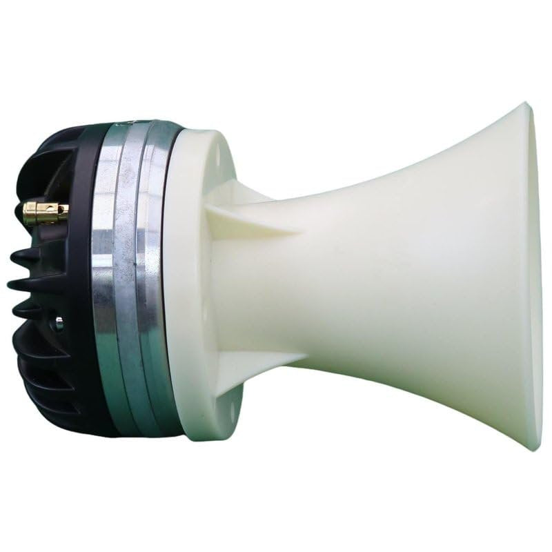 DEEJAY LED 5 3/8-Inch Fiberglass Horn, Creme Colored Bolt-On Compression for 2-Inch Throat High Frequency Drivers, Driver Replacement Compatible with B&C, RCF, BEYMA, SELENIUM