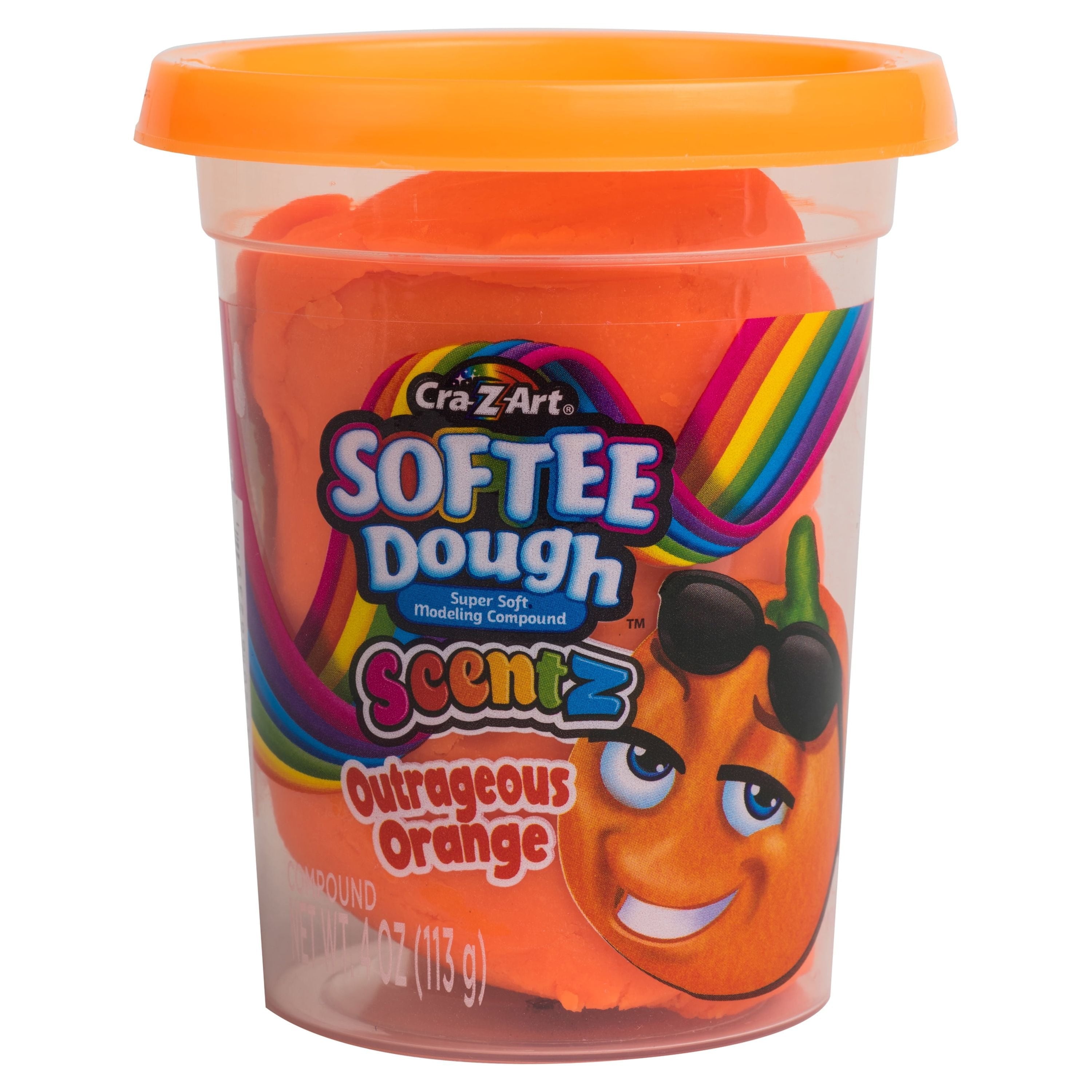 Cra-Z-Art Softee Dough Outrageous Orange Scented, 1 4oz Dough, Child Ages 3 and up