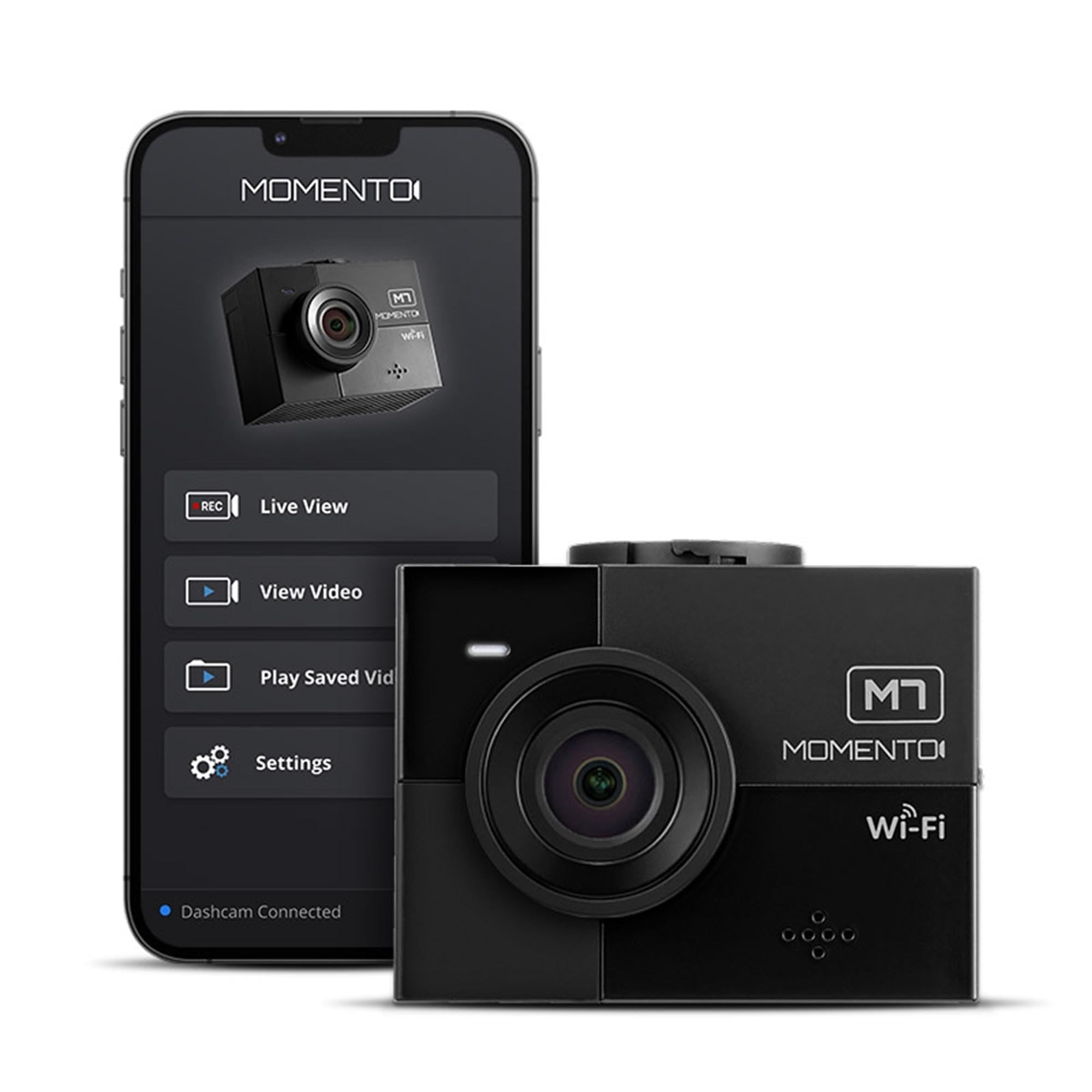 Momento MD7205 2K QHD 3-Channel Front and Rear Dash Camera System - High-Resolution Video Recording, Wide Coverage, and Advanced Security for Your Vehicle