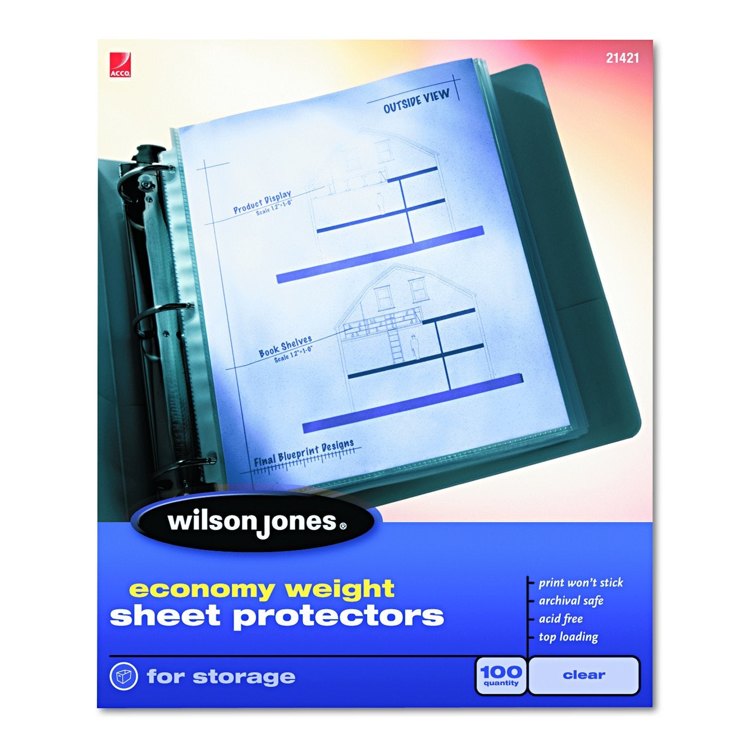 WLJ21422 - Wilson Jones Economy Weight Sheet Protector